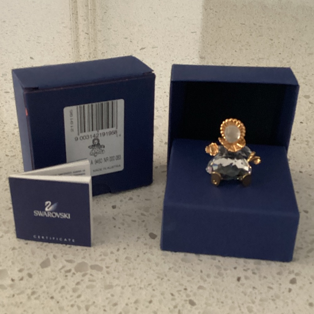 Swarovski Crystal Bear with Gold Accents